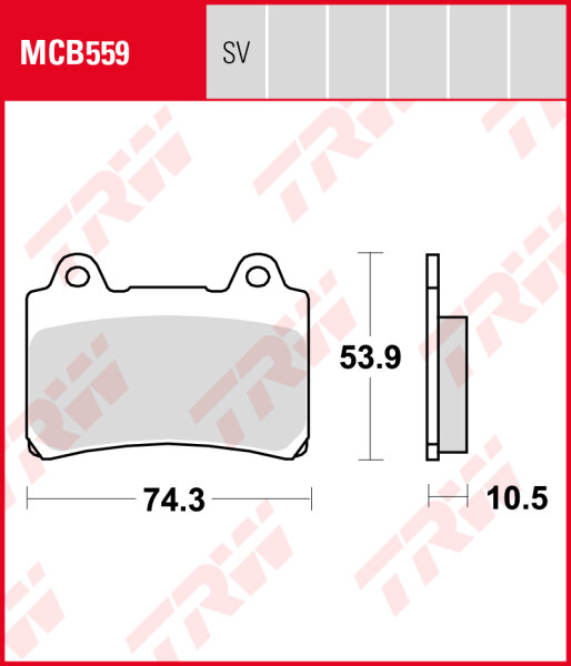 TRW Bremsbeläge Satz MCB559, allround organic, mit ABE