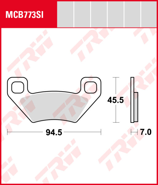 Arctic Cat 700 Diesel Utility, Super Duty D., Bj. 07-, Bremsbeläge hinten, TRW Lucas MCB773SI, Sinter Offroad