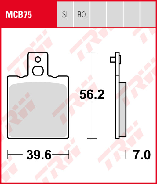 Beta 125 Eikon, Bj. 99-, S7, Bremsbeläge vorne, TRW Lucas MCB75, Organic Allround