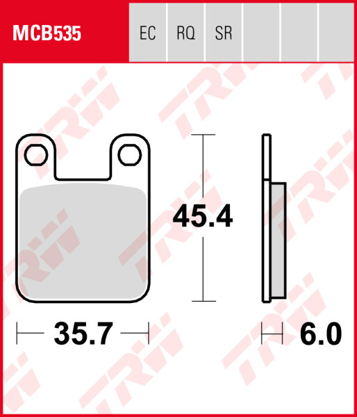 Beta 200 Alp 4-stroke, Bj. 00-05, Bremsbeläge vorne, TRW Lucas MCB535, Organic Allround