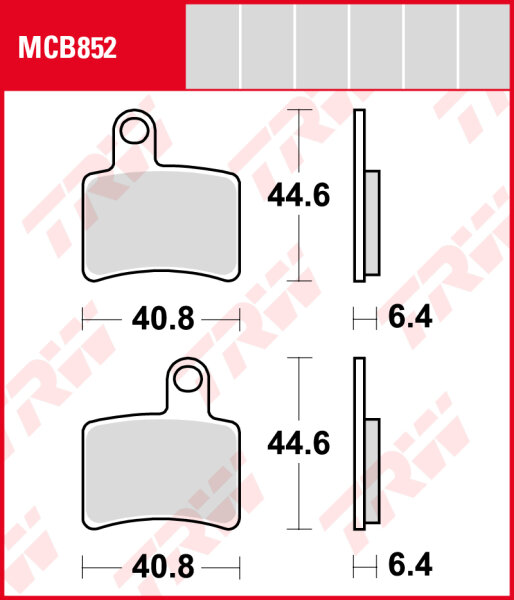 Beta 200 Rev 3, Bj. 06-08, Bremsbeläge hinten, TRW Lucas MCB852, Organic Allround