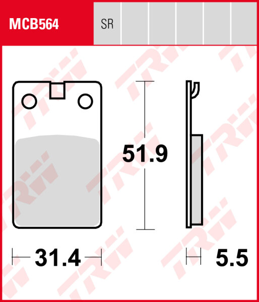 Beta 260 TR 34, Bj. 87, Bremsbeläge vorne, TRW Lucas MCB564, Organic Allround