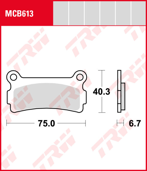 Beta 260 TR 34, Bj. 88-, Bremsbeläge hinten, TRW Lucas MCB613, Organic Allround