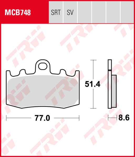 BMW R 850 RT Integral ABS, Bj. 01-06, R22, Bremsbeläge vorne, TRW Lucas MCB748, Organic Allround