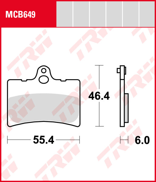 Cagiva 50 Blues, Bj. 93-, Bremsbeläge vorne, TRW Lucas MCB649, Organic Allround