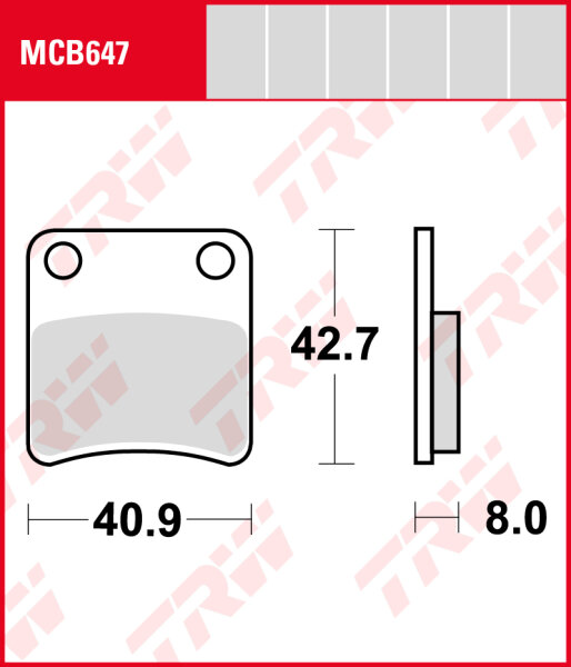 Cagiva 50 City, Bj. 92-, 4P, Bremsbeläge vorne, TRW Lucas MCB647, Organic Allround