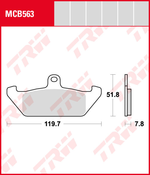 Cagiva 125 Cruiser, Bj. 87-, Bremsbeläge vorne, TRW Lucas MCB563, Organic Allround