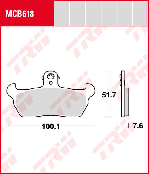 Cagiva 125 Mito 1, Bj. 91-93, 8P, Bremsbeläge vorne, TRW Lucas MCB618, Organic Allround