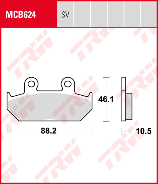 Cagiva 900 Elefant I.E., Bj. 90-92, B, Bremsbeläge vorne, TRW Lucas MCB624, Organic Allround