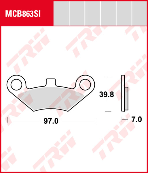 CF Moto CF 625 Terralander, Bj. 11-, Bremsbeläge vorne, TRW Lucas MCB863SI, Sinter Offroad