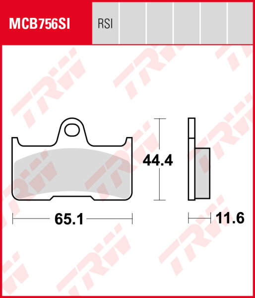 CF Moto CF 625 Terralander, Bj. 11-, Bremsbeläge hinten, TRW Lucas MCB756SI, Sinter Offroad