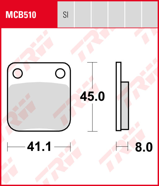 Daelim 125 Massage II, Bj. 00-, Bremsbeläge vorne, TRW Lucas MCB510, Organic Allround