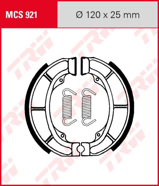 Derbi 50 Atlantis, Wave, Bj. 99-01, ATL, Bremsbeläge hinten, TRW Lucas MCS921 Bremsbacken