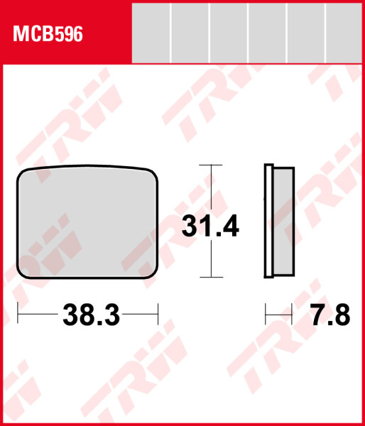 Derbi FDT 50, Bj. -84, Bremsbeläge vorne, TRW Lucas MCB596, Organic Allround