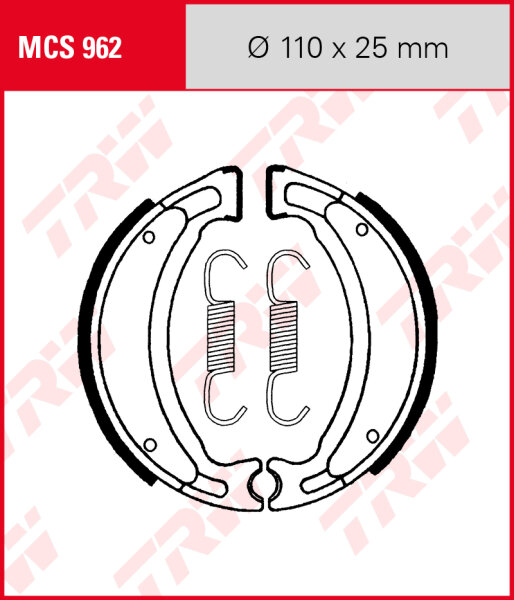 Derbi DXR 200, Bj. 04-05, Bremsbeläge vorne, TRW Lucas MCS962 Bremsbacken