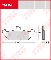 Ducati 650 Indiana, Bj. 86, Bremsbeläge vorne, TRW...