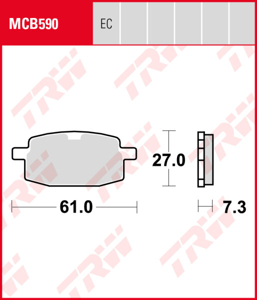 Fantic 50 Pony, Bj. 93-, Bremsbeläge vorne, TRW Lucas MCB590, Organic Allround