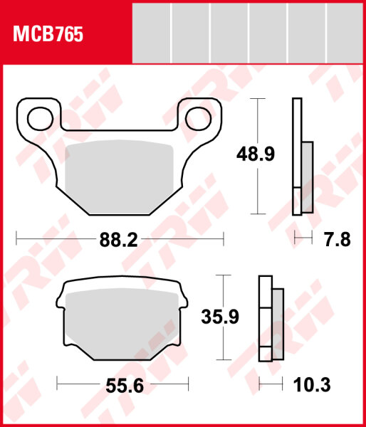 Gas Gas EC 250 F Cami (4T), Bj. 14-, Bremsbeläge hinten, TRW Lucas MCB765, Sinter Offroad