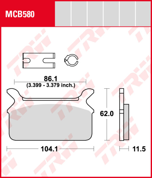 Harley-Davidson FLT 1340 Series, Bj. 88, Bremsbeläge hinten,  TRW Lucas MCB580, Organic Allround