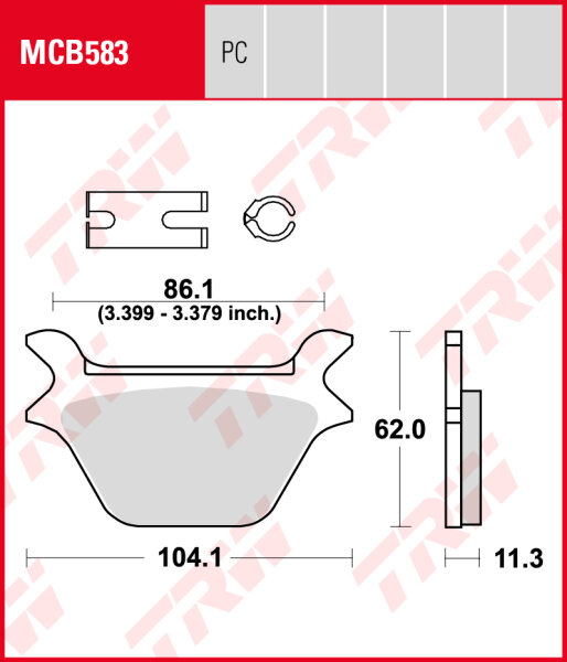 Harley-Davidson FXLR 1340 Low Rider Custom, Bj. 87-88, Bremsbeläge hinten,  TRW Lucas MCB583, Organic Allround