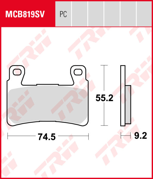 Harley-Davidson FXSB 1690 Breakeout, ABS Softail, Bj. 15-16, FS2, Bremsbeläge vorne, TRW Lucas MCB819SV, Sinter Street