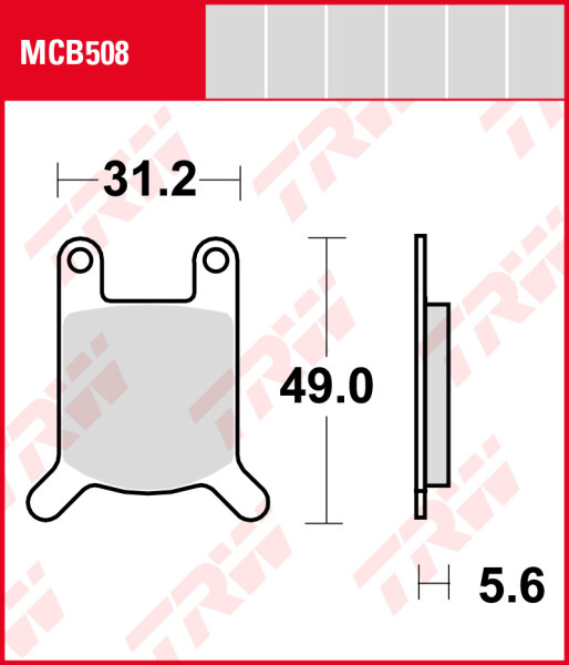 Hercules KX-5 50, Bj. 87-, Bremsbeläge vorne, TRW Lucas MCB508, Organic Allround