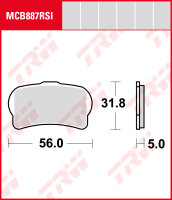 HM 300 RR, Bj. 16-, Bremsbeläge vorne, TRW Lucas...