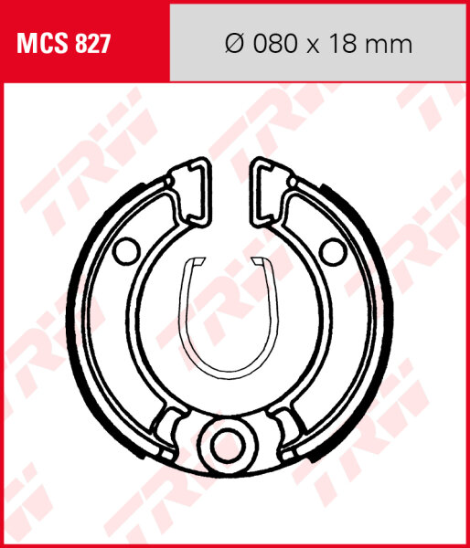 Honda NCZ 50, Bj. 81, AB12, Bremsbeläge hinten, TRW Lucas MCS827 Bremsbacken