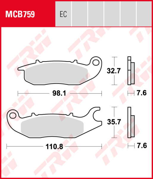 Honda 125 Monkey, Bj. 19-, Bremsbeläge vorne, TRW Lucas MCB759, Organic Allround