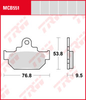 Honda MBX 125 RW, Bj. 84, Bremsbeläge vorne, TRW...