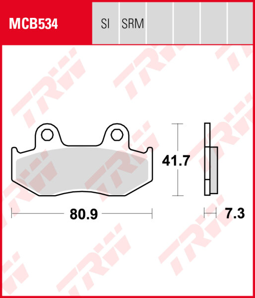 Honda NES 125 @, Bj. 01-06, JF07, Bremsbeläge vorne, TRW Lucas MCB534, Organic Allround