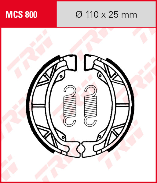 Honda NS 125 F, Bj. 86-93, Bremsbeläge hinten, TRW Lucas MCS800 Bremsbacken