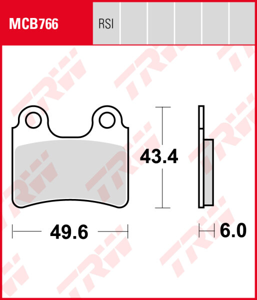 Honda 300 Cota RR (HM-Italy), Bj. 16-, Bremsbeläge vorne, TRW Lucas MCB766, Organic Allround