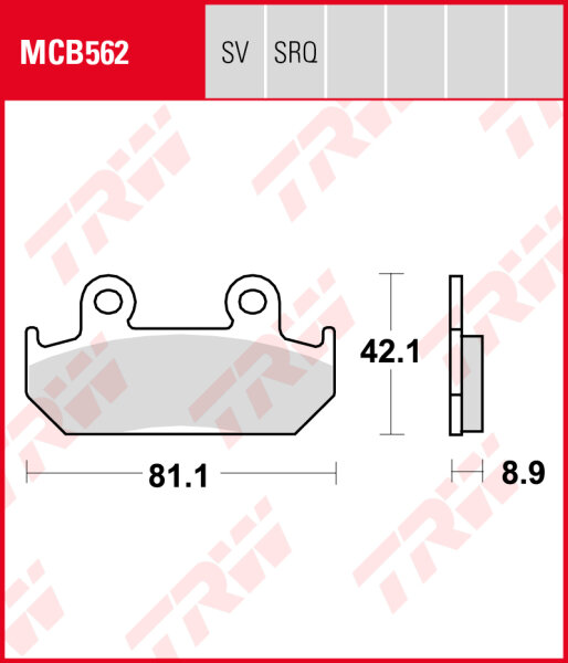 Honda CBR 500 F (Österreich), Bj. 87-91, PC20, Bremsbeläge vorne, TRW Lucas MCB562, Organic Allround