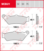 Honda NX 500 Dominator (Österreich), Bj. 96-01, Bremsbeläge vorne, TRW Lucas MCB671, Organic Allround