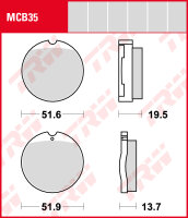 Honda CB 550 F1, F2, K3, Bj. -78, CB550K, Bremsbeläge vorne, TRW Lucas MCB35, Organic Allround