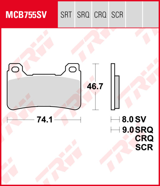 Honda CBR 600 RR, RA , Bj. 09-16, PC40, Bremsbeläge vorne, TRW Lucas MCB755SV, Sinter Street