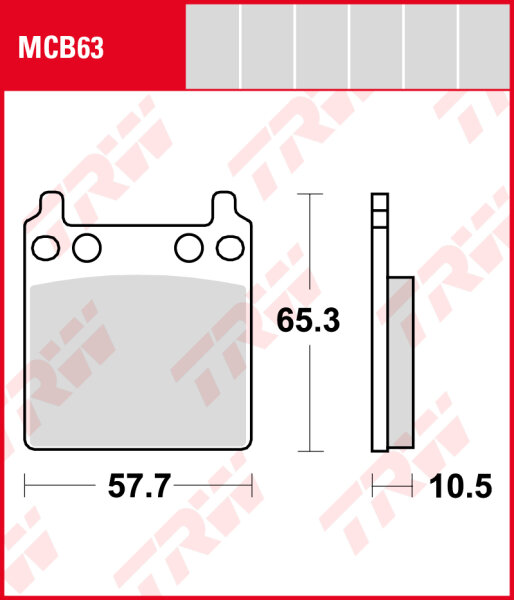 Honda GL 1000, Bj. 75-77, GL1, GL2, Bremsbeläge hinten, TRW Lucas MCB63, Organic Allround