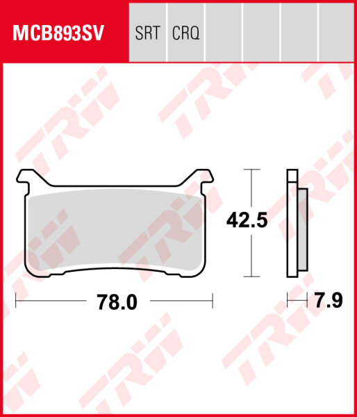 Honda CB 1100 RS ABS, Bj. 17-, SC78, Bremsbeläge vorne, TRW Lucas MCB893SV, Sinter Street