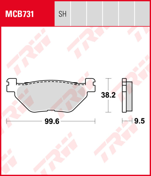 Hyosung GV 650 Aquila, Bj. 04-06, Bremsbeläge hinten, TRW Lucas MCB731, Organic Allround