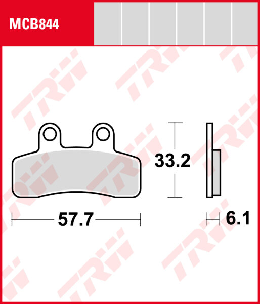 Italjet 125 Pit Jet, Bj. 07-, Bremsbeläge hinten, TRW Lucas MCB844, Organic Allround