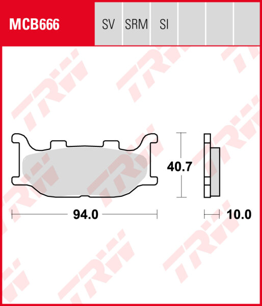 Italjet 150 Jupiter, Bj. 02-, JC, Bremsbeläge vorne, TRW Lucas MCB666, Organic Allround