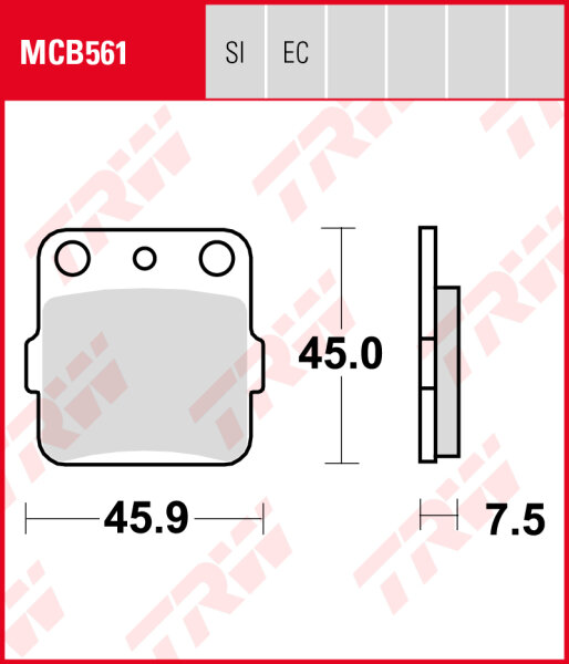 Kawasaki KEF 300 B, Bj. 95-, Bremsbeläge hinten, TRW Lucas MCB561SI, Sinter Offroad