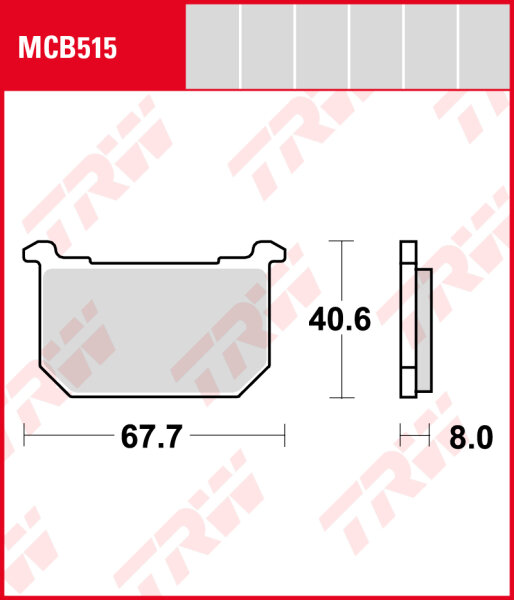 Kawasaki Z 650, Bj. 80-83, KZ650F, Bremsbeläge vorne, TRW Lucas MCB515, Organic Allround