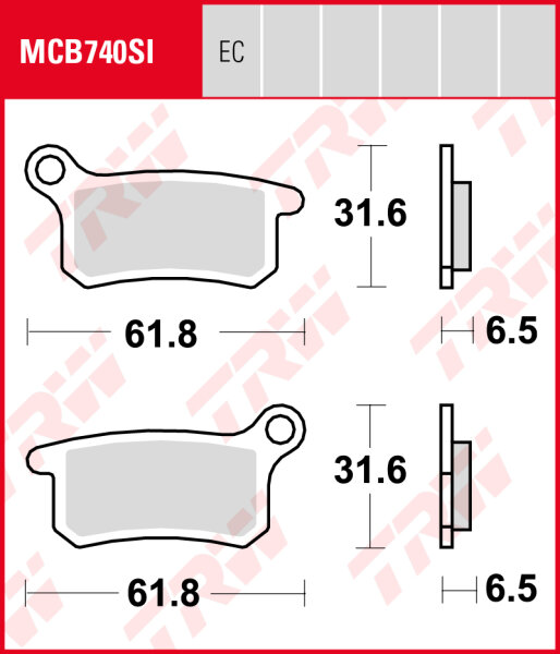 KTM SX 85, Bj. 04-10, SX85, Bremsbeläge vorne, TRW Lucas MCB740SI, Sinter Offroad