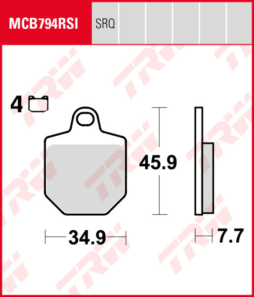 KTM 560 SMR, Bj. 07, Bremsbeläge vorne, TRW Lucas MCB794RSI, Sinter Offroad