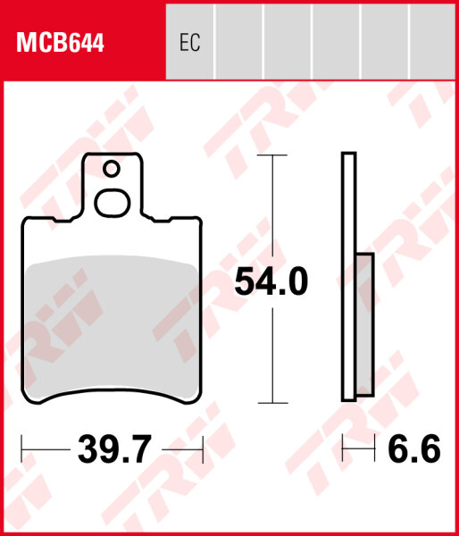 MBK CV 50 Evolis, Bj. 92, 4FW, Bremsbeläge vorne, TRW Lucas MCB644, Organic Allround