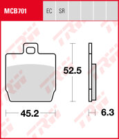 MBK YP 50 Nitro, Bj. 01-, SA14, Bremsbeläge hinten,...