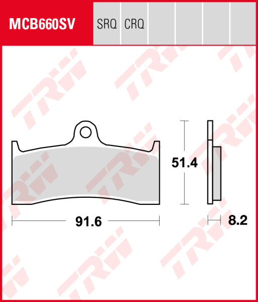 MV Agusta F4 750, Bj. 99-03, F4, Bremsbeläge vorne, TRW Lucas MCB660SV, Sinter Street