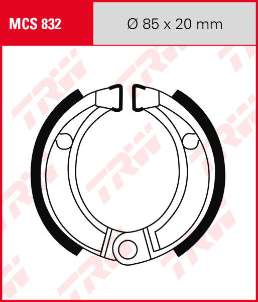 Polaris 90 Scrambler, Bj. 01-03, Bremsbeläge vorne, TRW Lucas MCS832 Bremsbacken